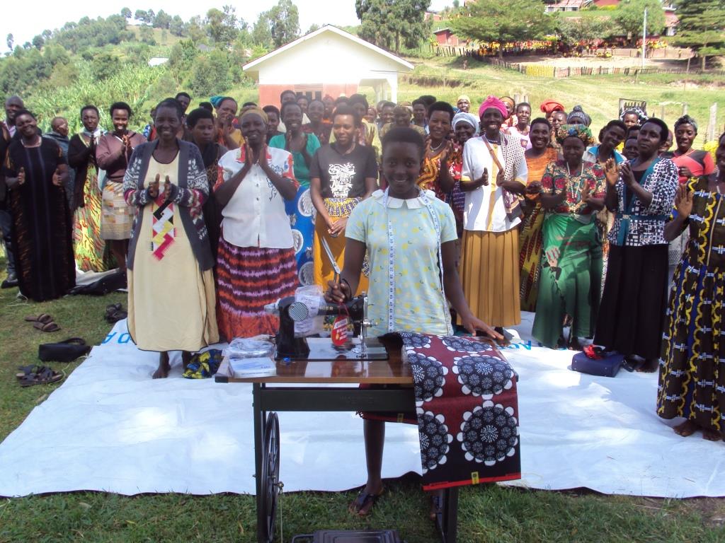 Graduation-Receiving a Sewing Machine